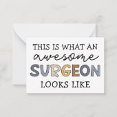 chirurg Geweldige chirurgische ingreep Notitiekaartje (Voorkant)