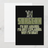 chirurg Ik ben altijd goed chirurg Medische Doctor Bedankkaart (Voorkant / Achterkant)