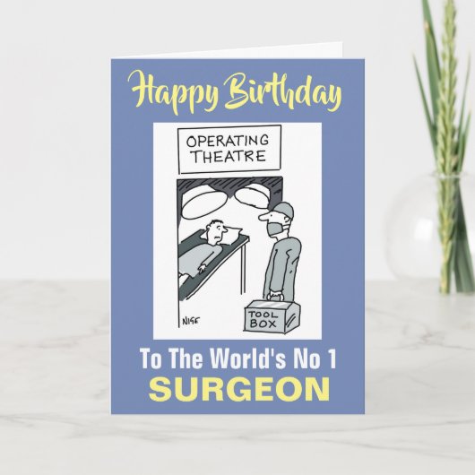 Chirurg met Toolbox - Happy Birthday Kaart (Voorkant)