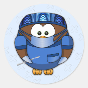 chirurg - wurger ronde sticker