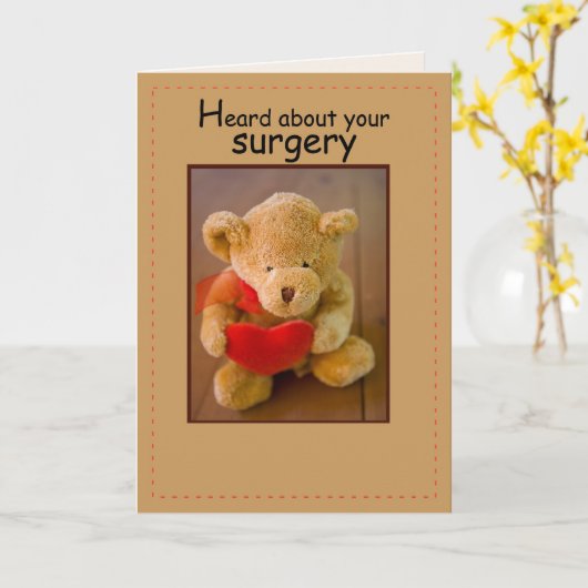 Chirurgie Beer hart Kaart (Gele Bloem)