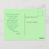 Chirurgie Briefkaart (Achterkant)