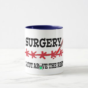 chirurgie een snede boven de rest dokter pun grapp mok