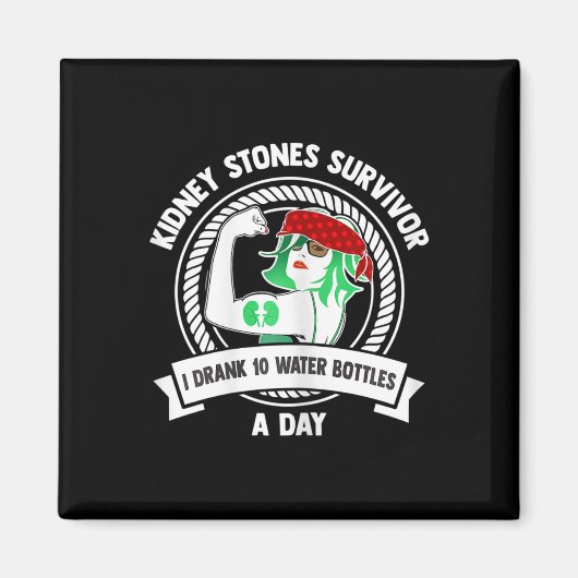 Chirurgie Gift - Flexing Vrouw Nierstenen Survivo Magneet (Voorkant)