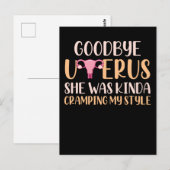 Chirurgie Uterus Verwijdering Hysterectomie Herste Briefkaart (Voorkant / Achterkant)