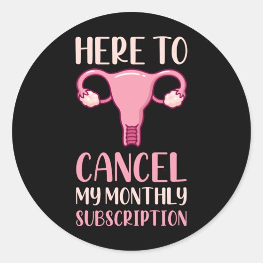 Chirurgie Uterus Verwijdering Hysterectomie Herste Ronde Sticker (Voorkant)