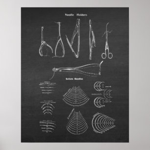 chirurgisch instrument naaldhouders poster