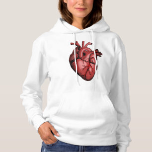 Chirurgisch model van het hart van vrouwen, basisv hoodie
