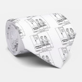 Chirurgische Cartoon van het Mittens-ziekenhuis Stropdas (Opgerold)