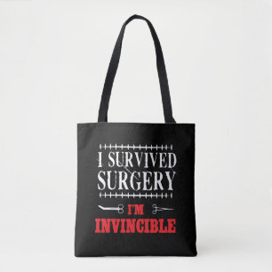 Chirurgische herstelcadeaus voor mannen knie schou tote bag