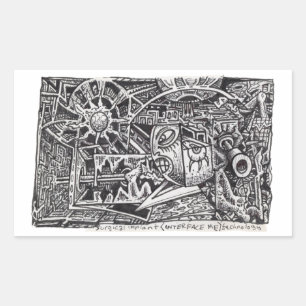 Chirurgische implantatie- (Interface Me)-technolog Rechthoekige Sticker