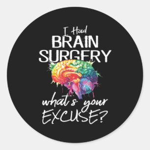 Chirurgische ingreep Brain Chirurgie Ronde Sticker