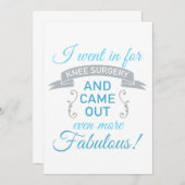 Chirurgische ingreep Fabulous Recovery (blauw) Kaart (Voorkant / Achterkant)