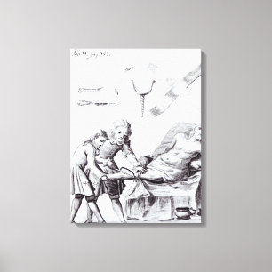 Chirurgische ingreep om een been te amputeren canvas afdruk