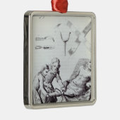 Chirurgische ingreep om een been te amputeren metalen ornament (Rechts)