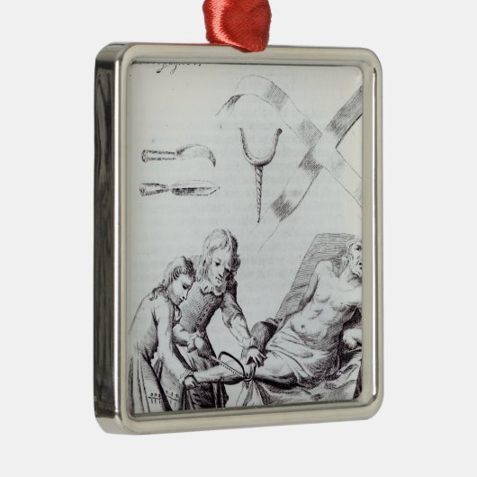 Chirurgische ingreep om een been te amputeren metalen ornament (Rechts)