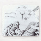 Chirurgische ingreep om een been te amputeren muismat (Voorkant)