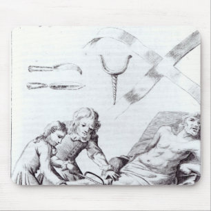 Chirurgische ingreep om een been te amputeren muismat