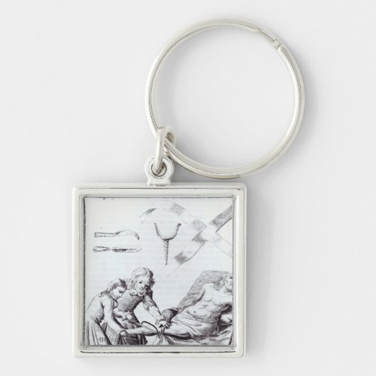 Chirurgische ingreep om een been te amputeren sleutelhanger (Voorkant)