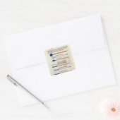Chirurgische instrumenten van een loopband vierkante sticker (Envelop)