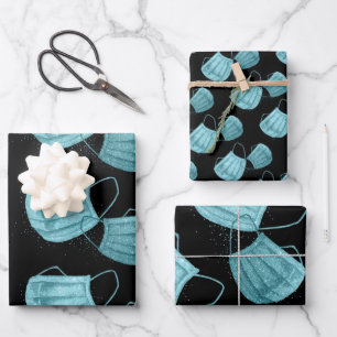 Chirurgische maskerwikkelpapier plat vel set van 3