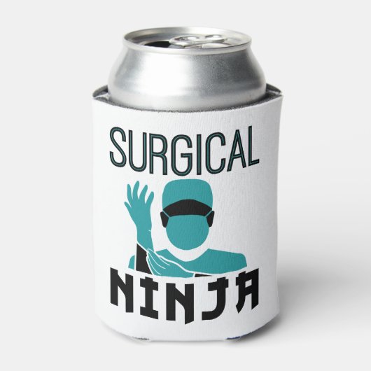 Chirurgische Ninja Scrub Tech Technoloog Blikjeskoeler (Blikje Voorkant)