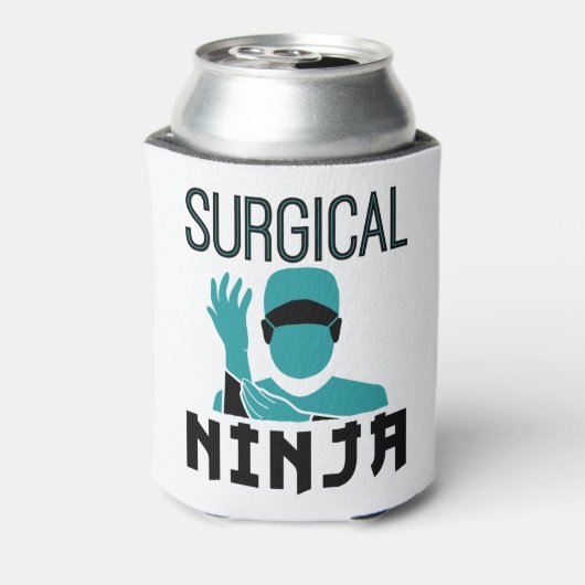 Chirurgische Ninja Scrub Tech Technoloog Blikjeskoeler (Blikje Achterkant)