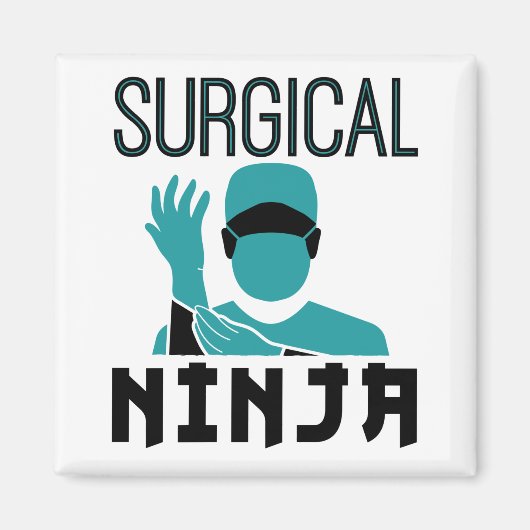 Chirurgische Ninja Scrub Tech Technoloog Magneet (Voorkant)