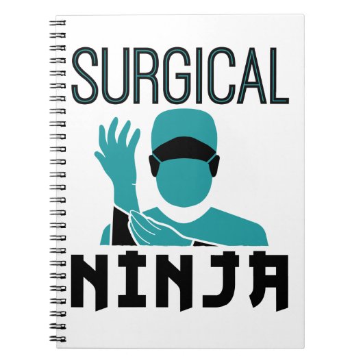 Chirurgische Ninja Scrub Tech Technoloog Notitieboek (Voorkant)