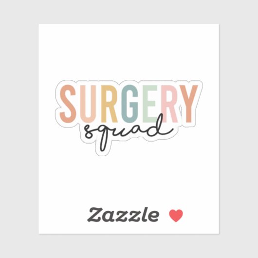 Chirurgische plein, operatiekamer, zuster- of zust sticker (Vel)