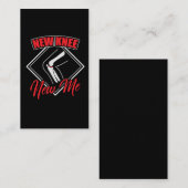 Chirurgische Recuperatie Citaat Knee operatie krij Visitekaartje (Voorkant / Achterkant)