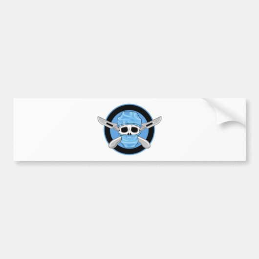 Chirurgische schedel bumpersticker (Voorkant)