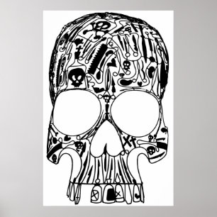 Chirurgische schedel poster