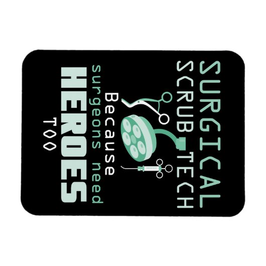Chirurgische Scrub-technicus Funny Tech Surgery Gi Magneet (Horizontaal)