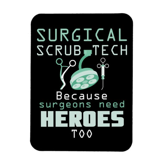 Chirurgische Scrub-technicus Funny Tech Surgery Gi Magneet (Verticaal)