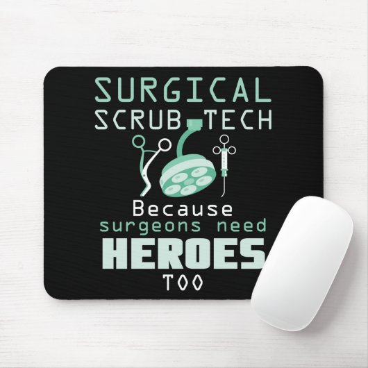 Chirurgische Scrub-technicus Funny Tech Surgery Gi Muismat (Met muis)