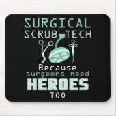 Chirurgische Scrub-technicus Funny Tech Surgery Gi Muismat (Voorkant)