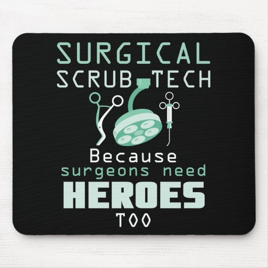 Chirurgische Scrub-technicus Funny Tech Surgery Gi Muismat (Voorkant)