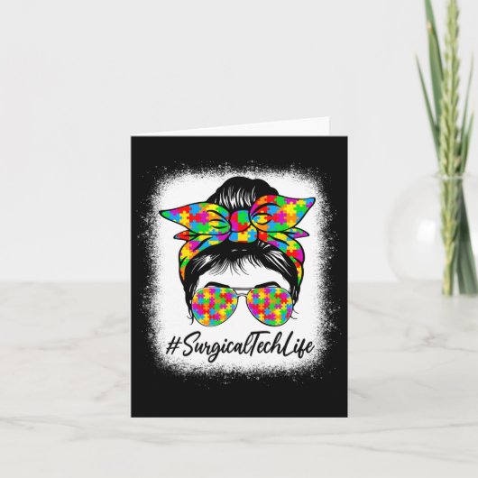 Chirurgische Tech Messy Bun Vrouwen Ondersteuning Kaart (Voorkant)