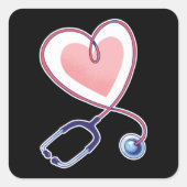 Chirurgische techniek vierkante sticker (Voorkant)