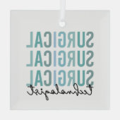 Chirurgische technische chirurgische chirurgische  glas ornament (Achterkant)