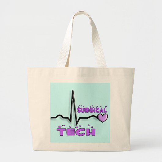 Chirurgische technische specificaties QRS-ontwerp Grote Tote Bag (Voorkant)