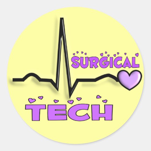 Chirurgische technische specificaties QRS-ontwerp Ronde Sticker (Voorkant)