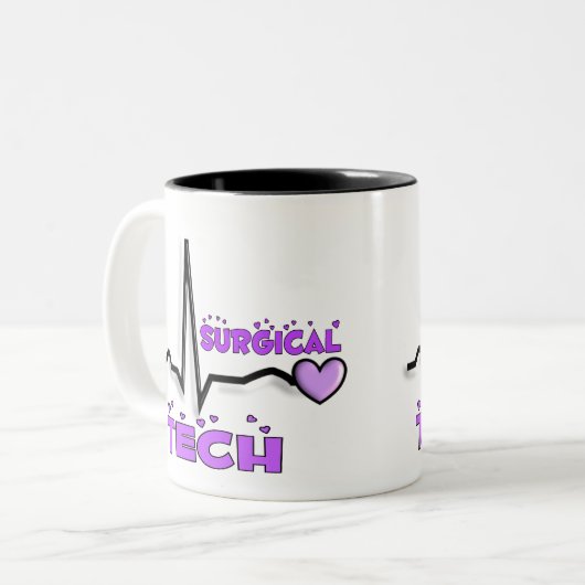 Chirurgische technische specificaties QRS-ontwerp Tweekleurige Koffiemok (Voorkant links)