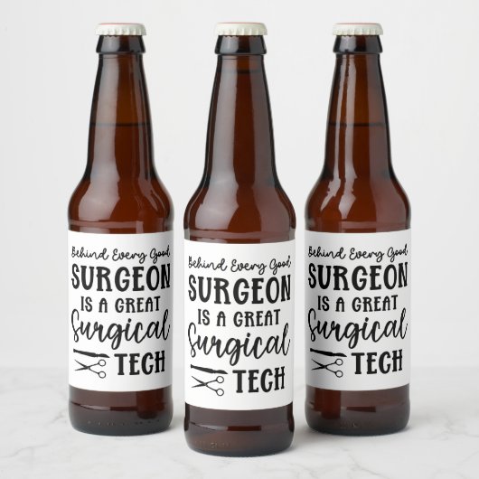 Chirurgische technologie | Chirurgische Technologi Bier Etiket (Flessen)