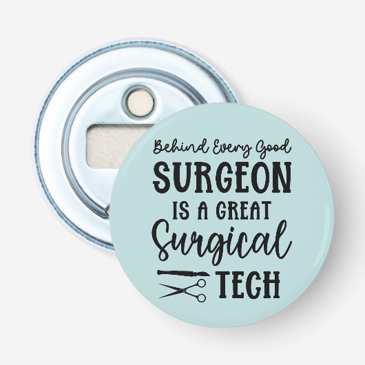 Chirurgische technologie | Chirurgische Technologi Button Flesopener (Voorkant)