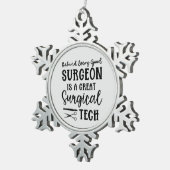 Chirurgische technologie | Chirurgische Technologi Tin Sneeuwvlok Ornament (Rechts)