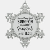 Chirurgische technologie | Chirurgische Technologi Tin Sneeuwvlok Ornament (Voorkant)