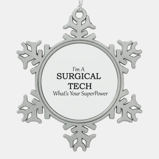 CHIRURGISCHE TECHNOLOGIE TIN SNEEUWVLOK ORNAMENT (Voorkant)