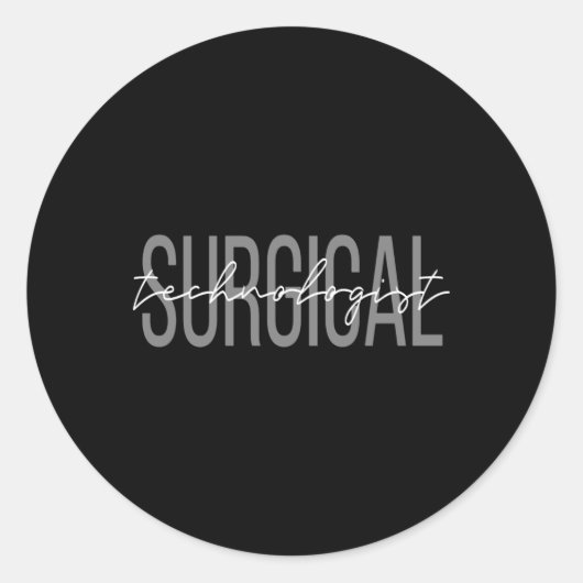 Chirurgische technologieconoom Scrub Tech Ronde Sticker (Voorkant)